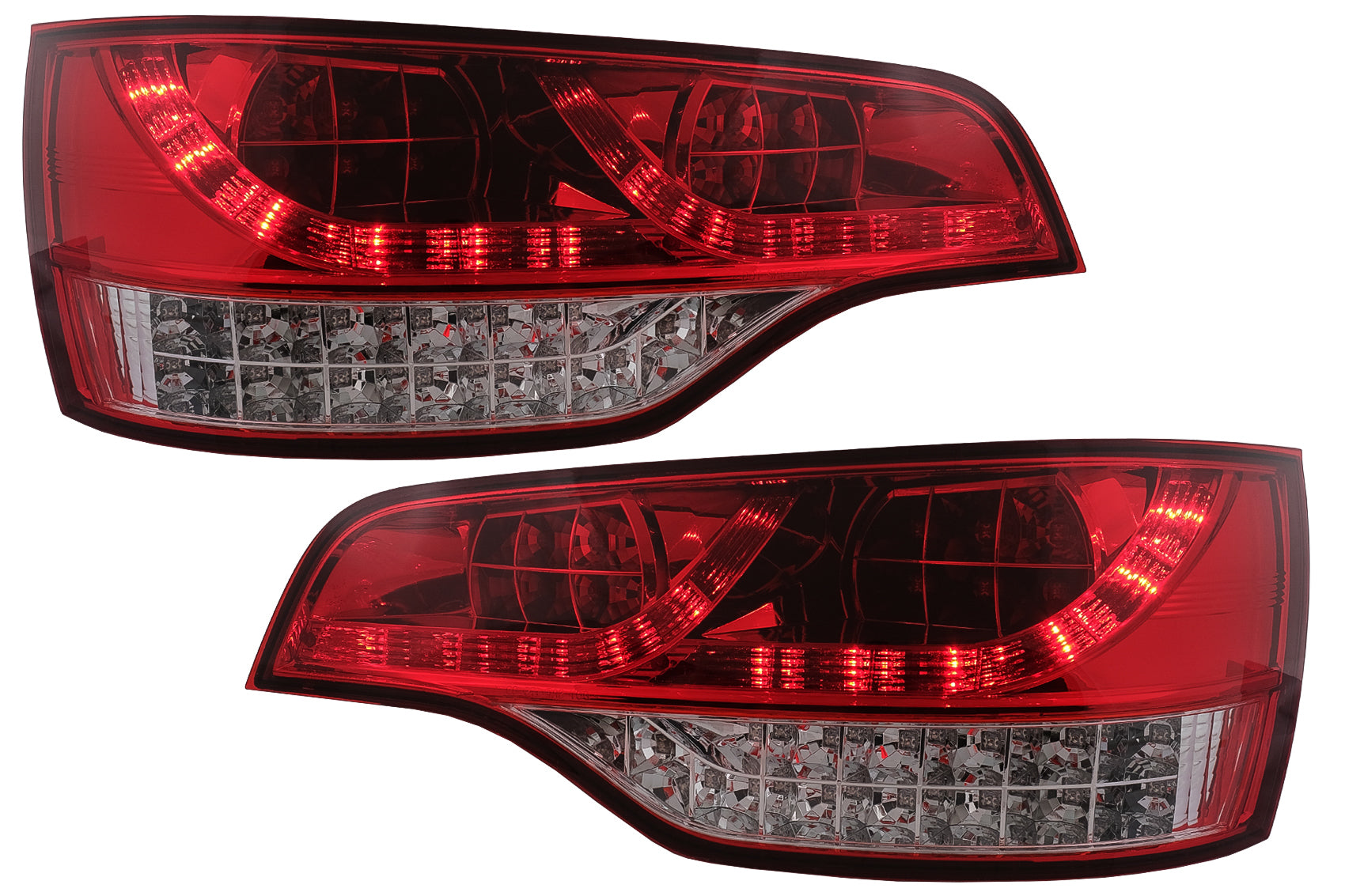 LED Rückleuchten für Audi Q7 4L 2006-2009 Rot Klar Rücklichter Taillights CarPartsTuning