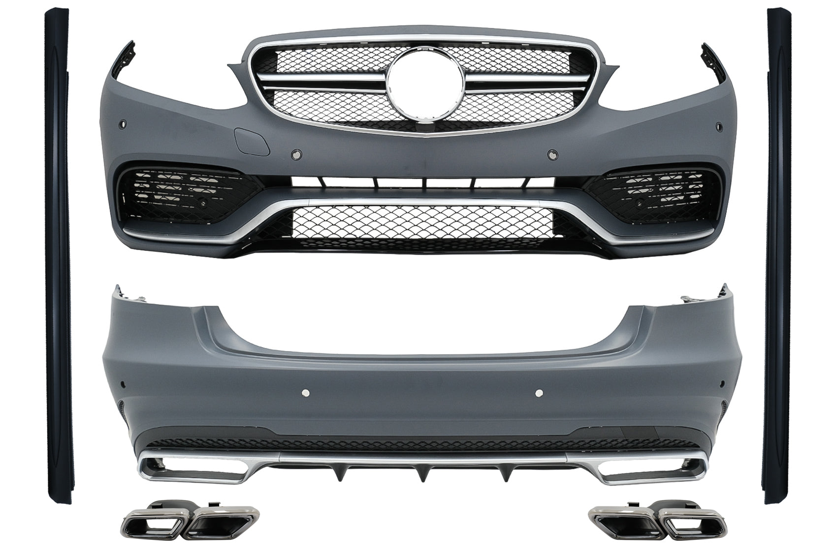 Bodykit für Mercedes E-Klasse W212 Facelift 2013-2016 Stoßstangen-Seitenschweller CarPartsTuning