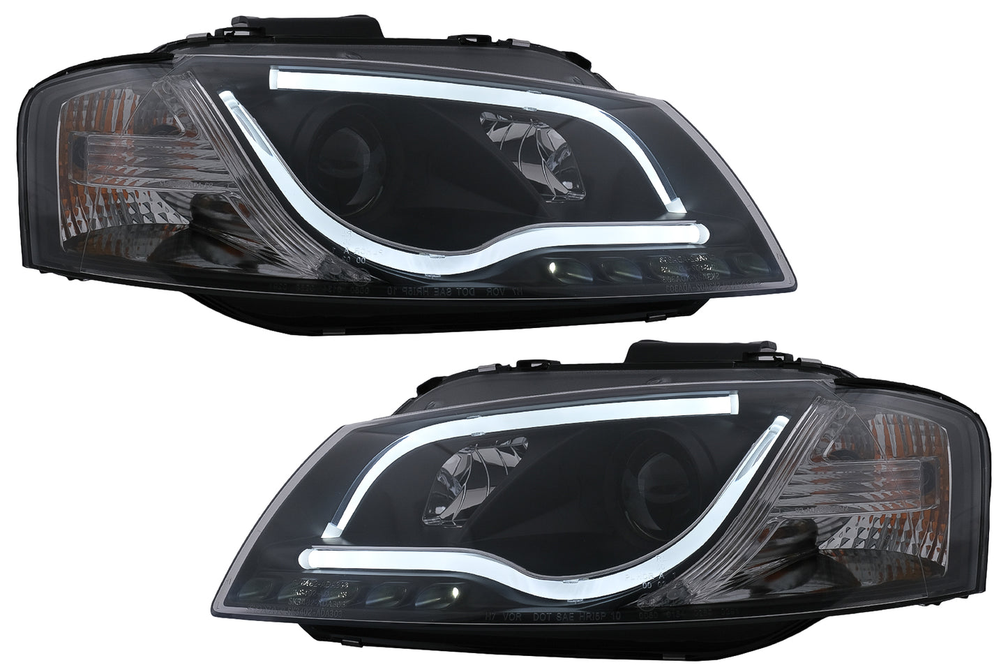 Scheinwerfer LED TFL Tagfahrlicht für Audi A3 8P 05.2003-03.2008 Schwarz CarPartsTuning