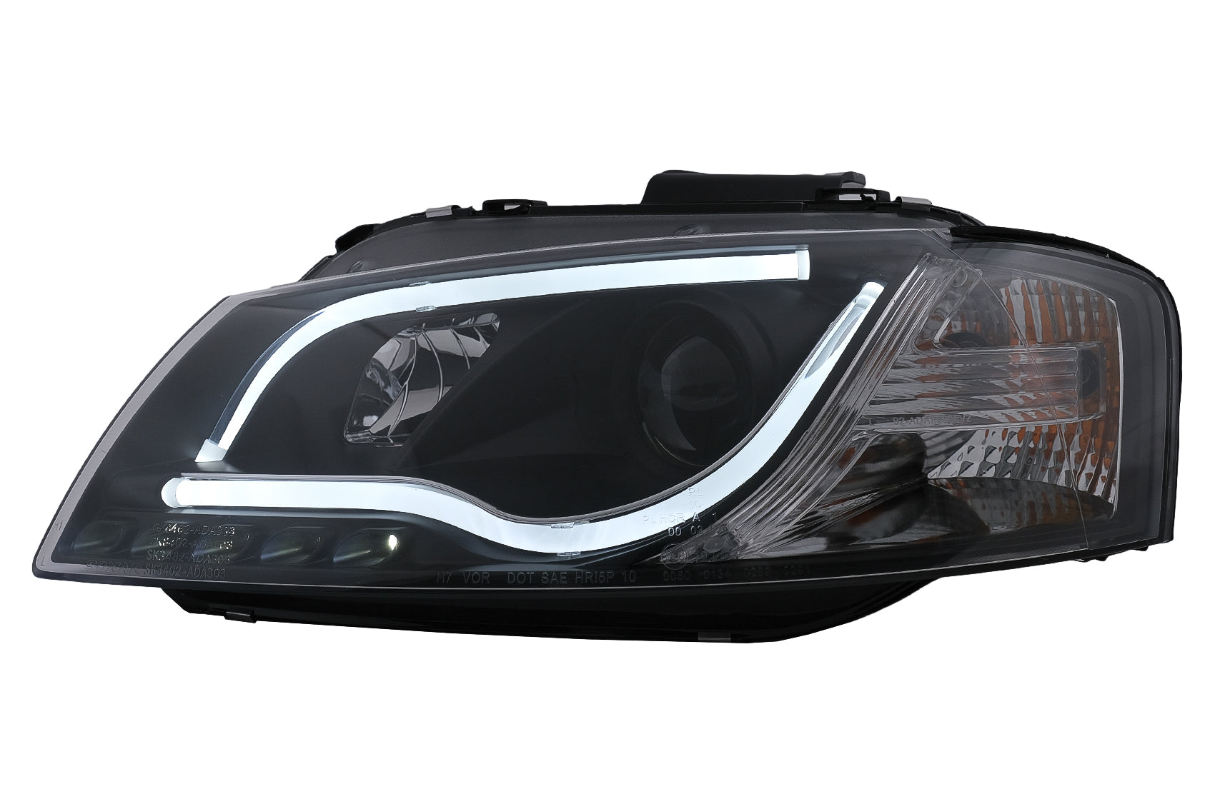 Scheinwerfer LED TFL Tagfahrlicht für Audi A3 8P 05.2003-03.2008 Schwarz CarPartsTuning