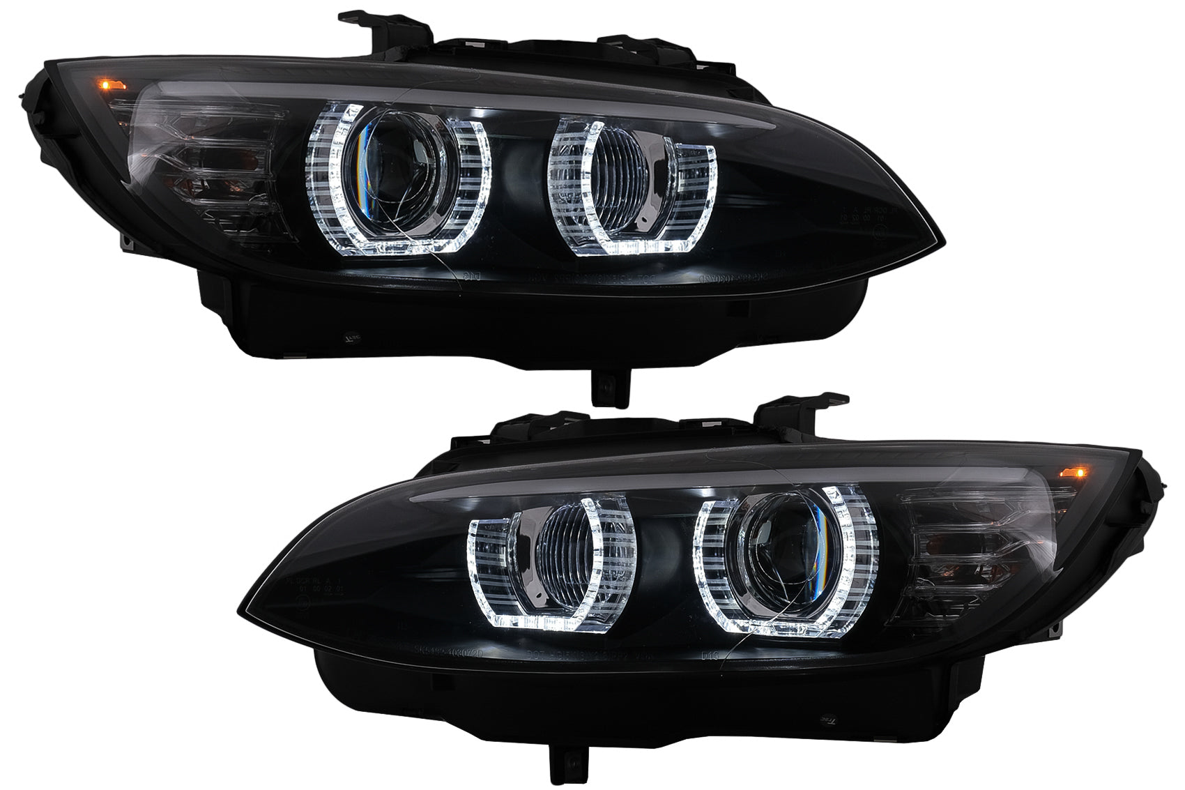 Scheinwerfer 3D LED Angel Eyes für BMW 3er E92 E93 2006-2010 U-Type HID CarPartsTuning
