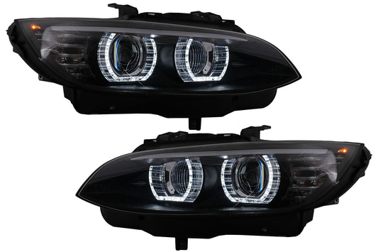 Scheinwerfer 3D LED Angel Eyes für BMW 3er E92 E93 2006-2010 U-Type HID CarPartsTuning