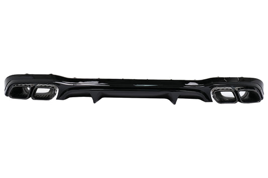 Heckdiffusor für Mercedes E W213 Facelift Limousine 20+ E63 Design Schwarz glänzend Carpartstuning Austria
