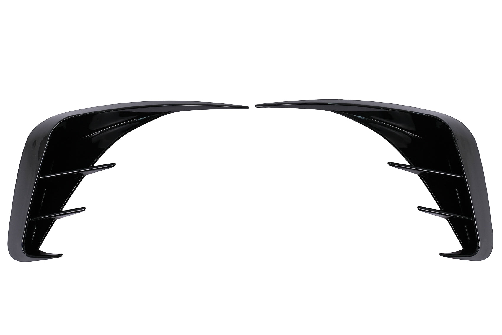 Stoßstange Klappen Seitenflügel Seitenflossen für BMW 3er G20 G21 G28 M-Sport 2018+ Glänzend Schwarz Carpartstuning Austria