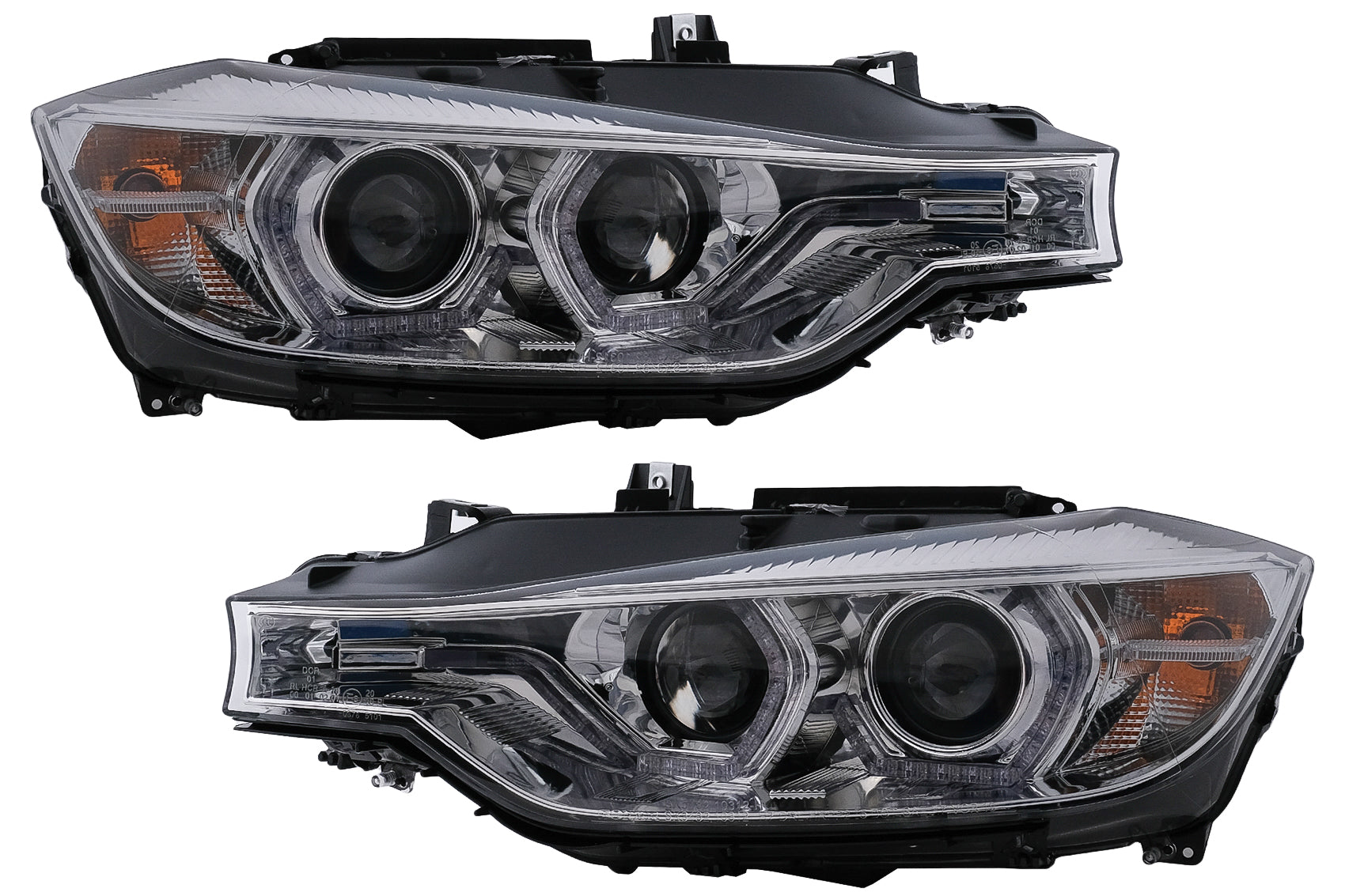Angel Eyes Scheinwerfer LED DRL für BMW 3 F30 F31 Limousine Touring 10.11-05.15 Schwarz CarPartsTuning