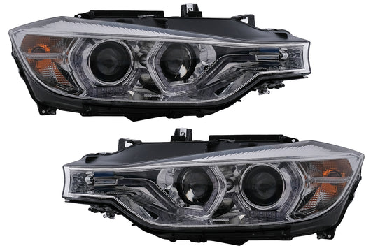 Angel Eyes Scheinwerfer LED DRL für BMW 3 F30 F31 Limousine Touring 10.11-05.15 Schwarz CarPartsTuning