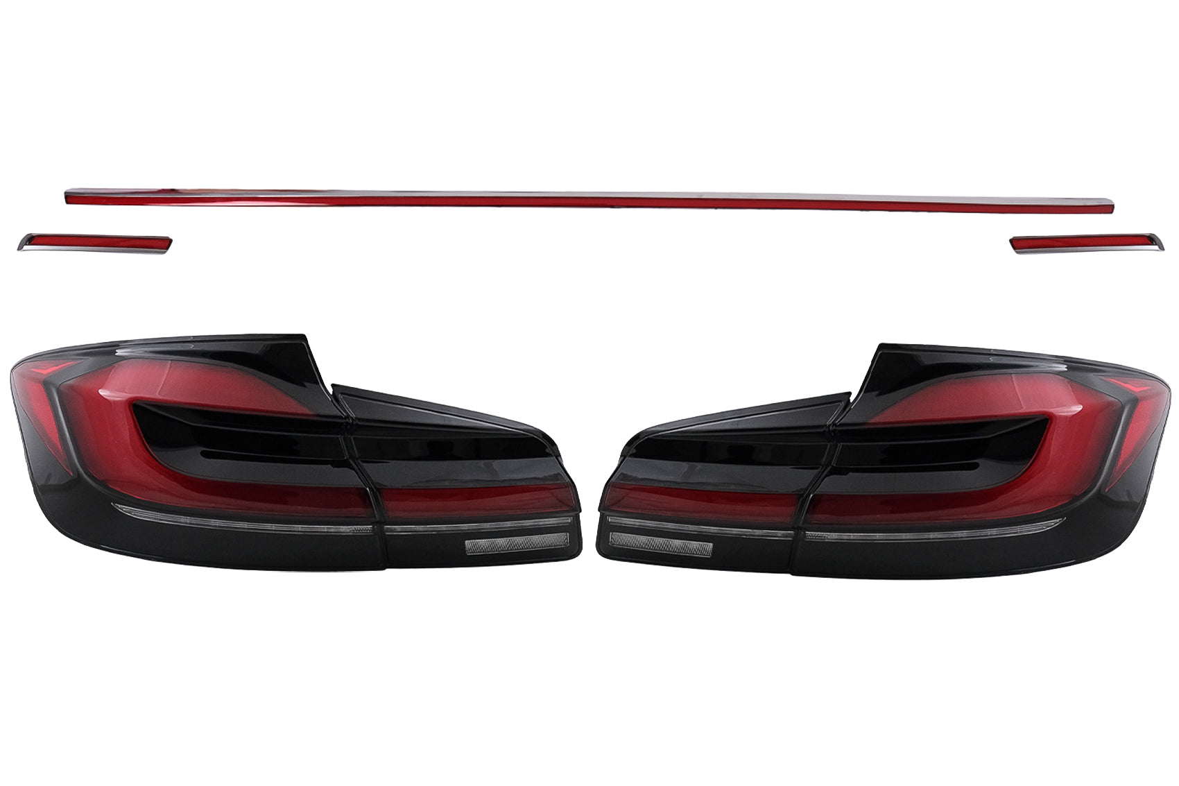 LED Rücklichter Rückleuchten für BMW 5er F10 Rot Schwarz Dynamisches Blinker LCI G30 Design Carpartstuning Austria