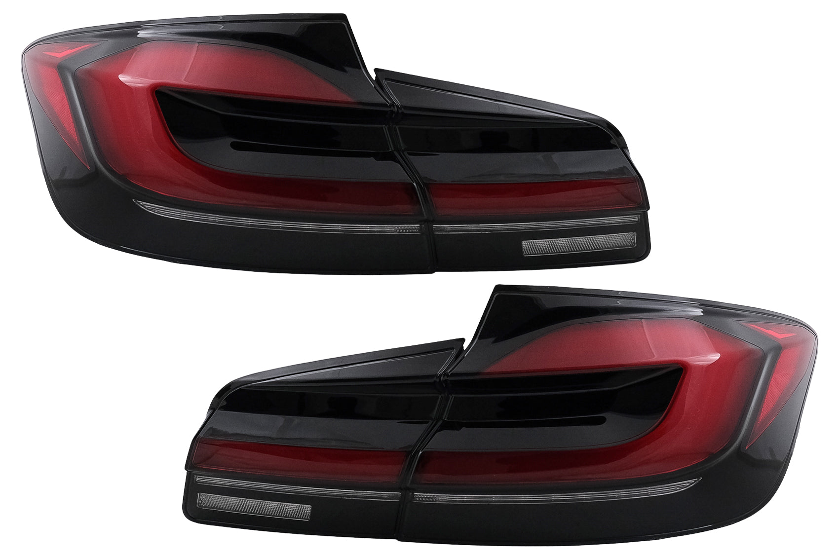 LED Rücklichter Rückleuchten für BMW 5er F10 Rot Schwarz Dynamisches Blinker LCI G30 Design Carpartstuning Austria