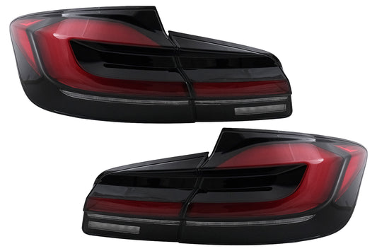 LED Rücklichter Rückleuchten für BMW 5er F10 Rot Schwarz Dynamisches Blinker LCI G30 Design Carpartstuning Austria
