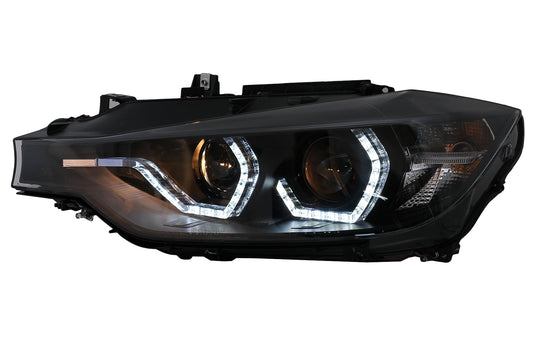 Angel Eyes Scheinwerfer LED DRL für BMW 3 F30 F31 Limousine Touring 10.11-05.15 Schwarz Carpartstuning Austria