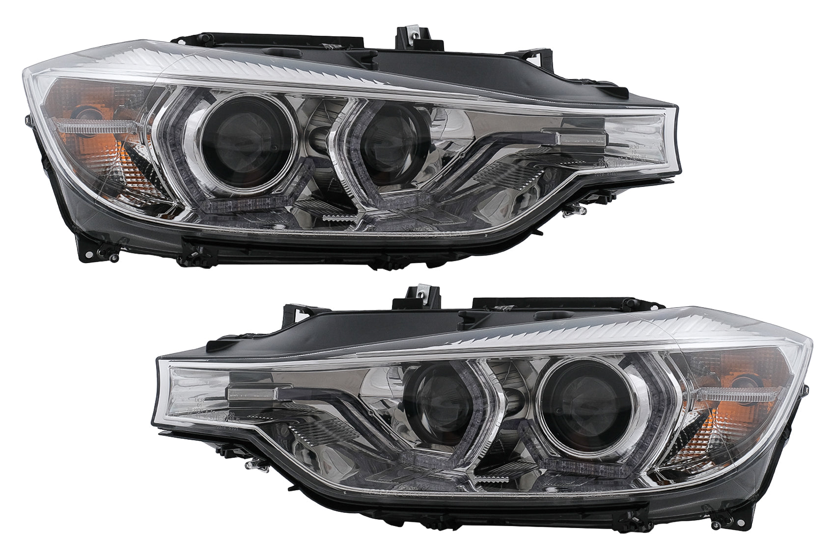 Angel Eyes Scheinwerfer LED DRL für BMW 3er F30 F31 LCI Limousine Touring 2015-2019 Chrom Carpartstuning Austria