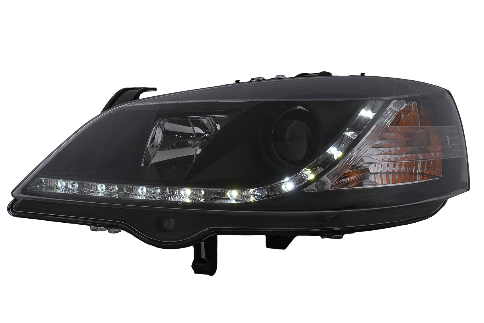 LED Tagfahrlichter für Opel Astra G 09.1997–02.2004 schwarzes Tagfahrlicht Carpartstuning Austria