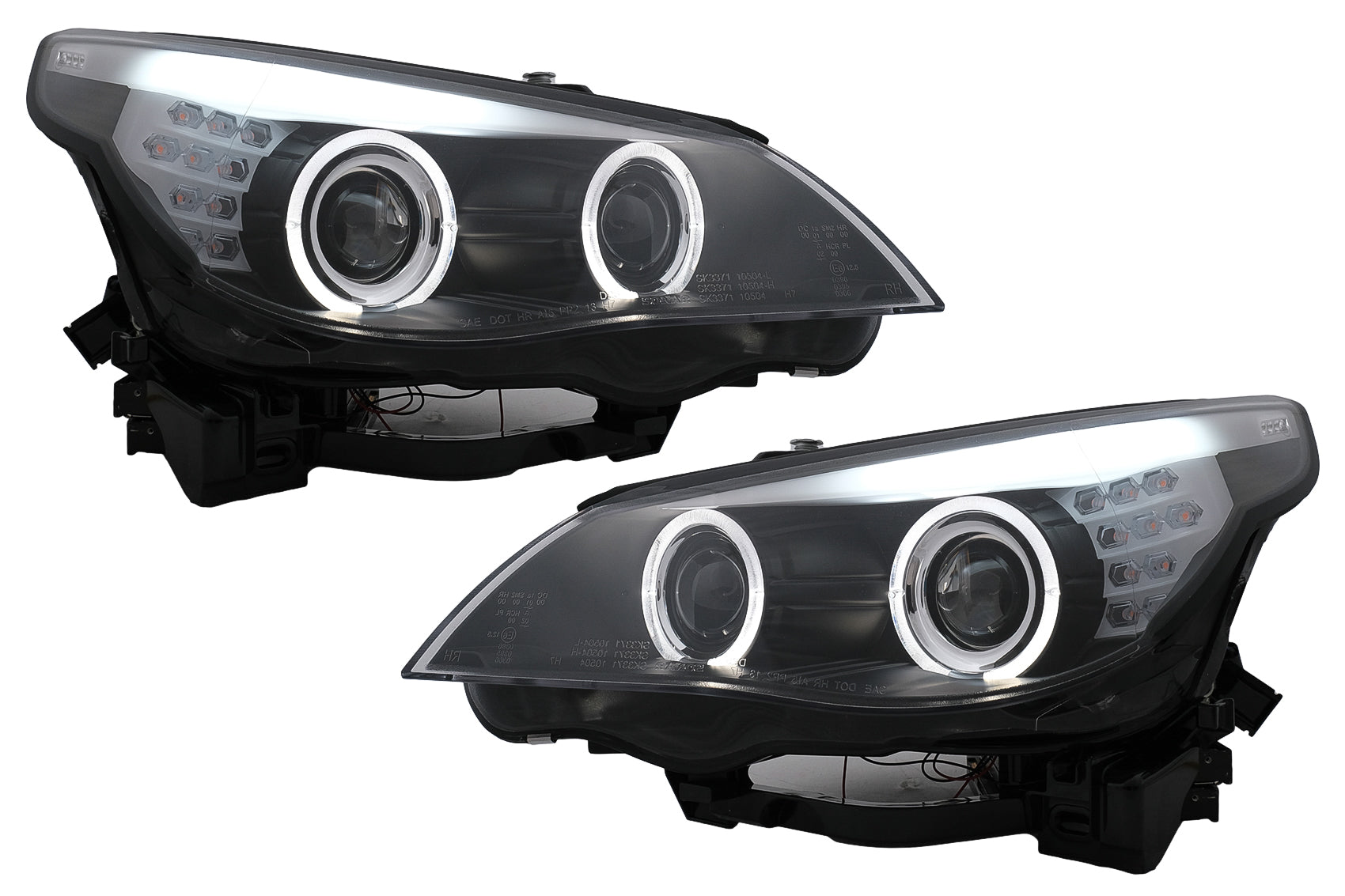 LED TFL Tagfahrlicht Angel Eyes Scheinwerfer für BMW 5er E60 E61 2003-2007 LCI Look Carpartstuning Austria