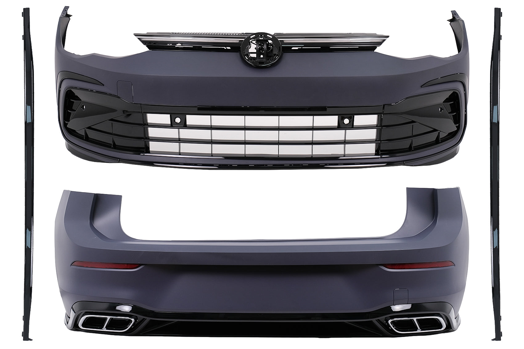 Bodykit für VW Golf 7 VII 12-17 Stoßstange Gitter Seitenschweller Diffus R-line Look Carpartstuning Austria