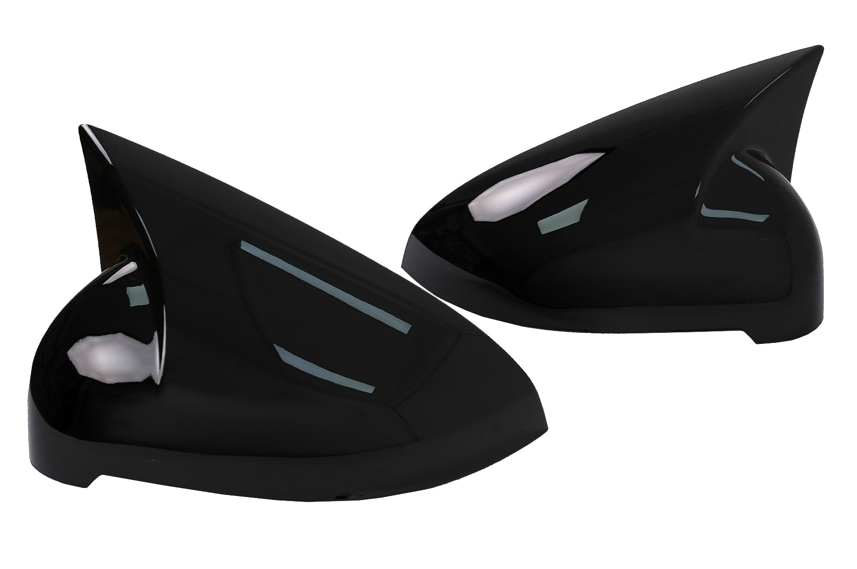 Spiegel Abdeckungen Für Audi A4 B9 A5 S5 RS5 07.2016-2019 ohne SideAssist Glänzend Schwarz Carpartstuning Austria