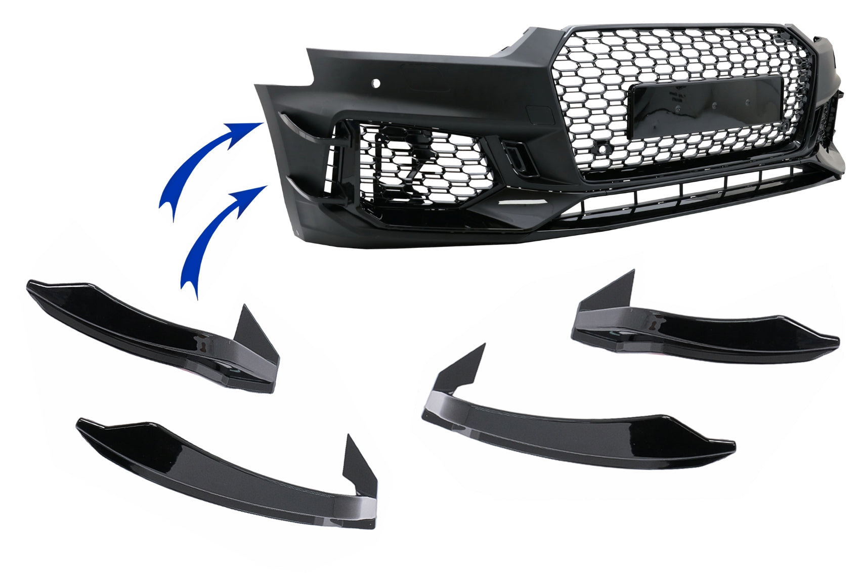Flossen Finnen Klappen für Audi A5 F5 17-19 nur Stoßstange Quattro RS5 Design Carpartstuning Austria