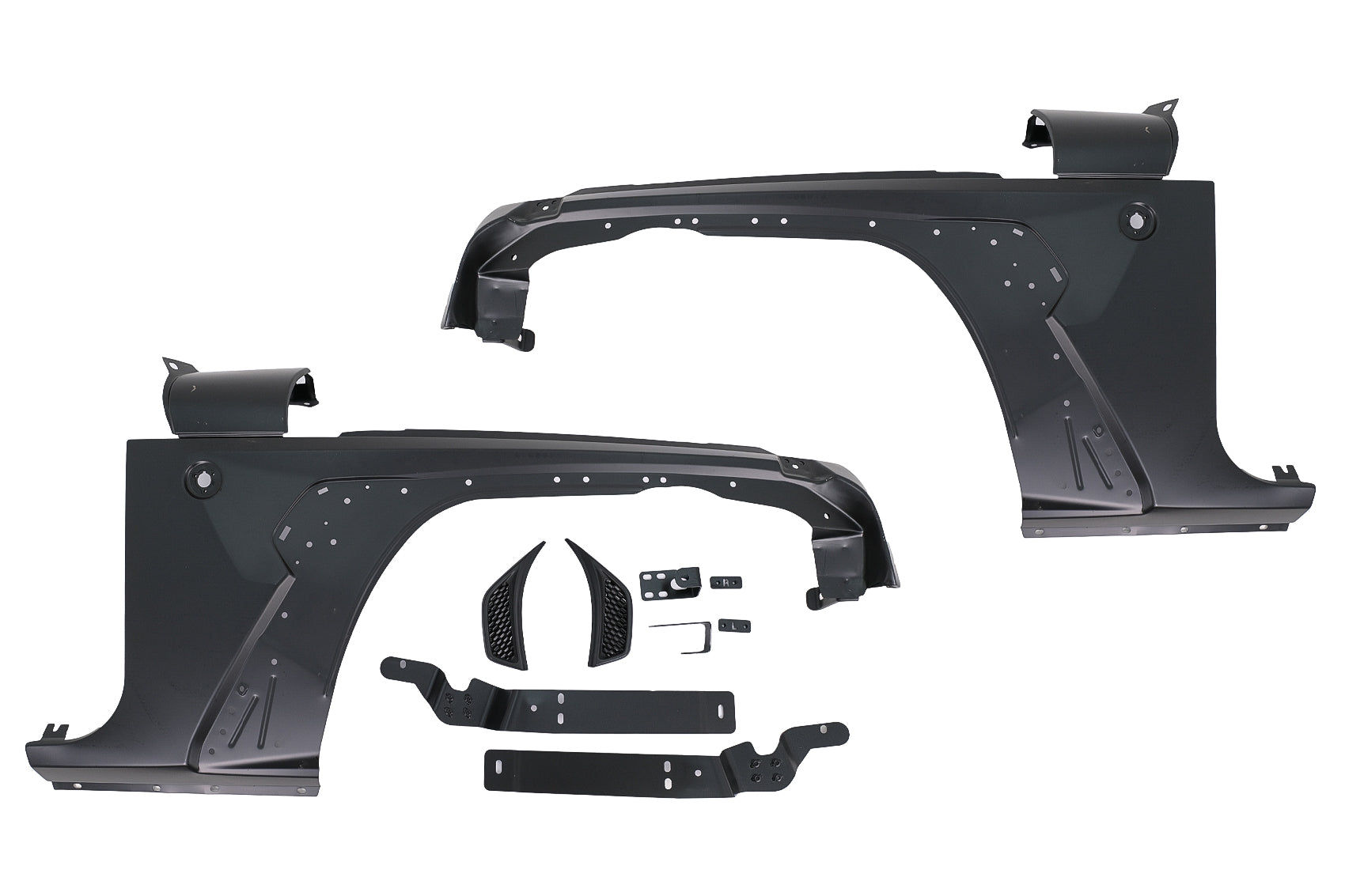 Vorderer Kotflügel für JEEP Wrangler / Rubicon JK 2007-2017 JL 2018+ Design Carpartstuning Austria