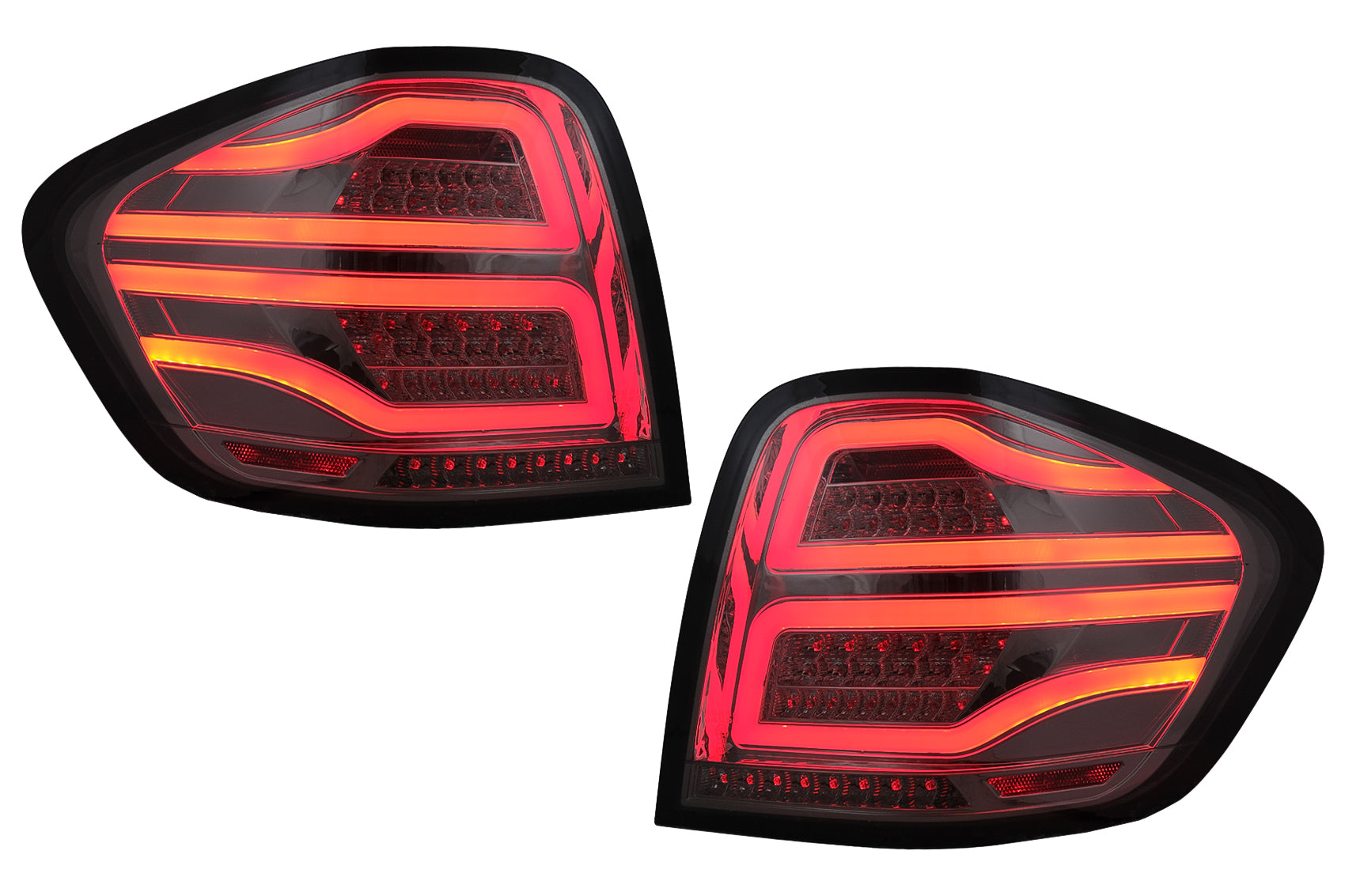 VOLL-LED-Rückleuchten für Mercedes M-Klasse W164 05-08 Red Smoke Carpartstuning Austria