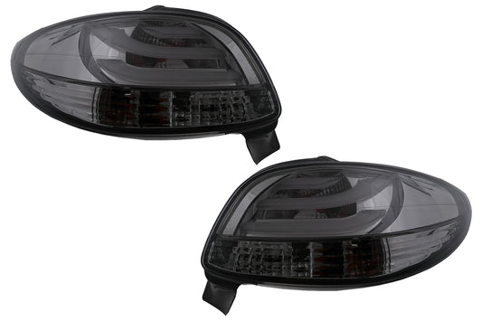 LED-Rückleuchten für Peugeot 206 Schrägheck 3/5 Türen 1998–2004 Schwarzer Rauch Carpartstuning Austria