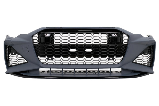 Frontstoßstange für Audi A6 C8 4K 2018+ RS6 Look Zentraler Grill Glänzend schwarz Carpartstuning Austria