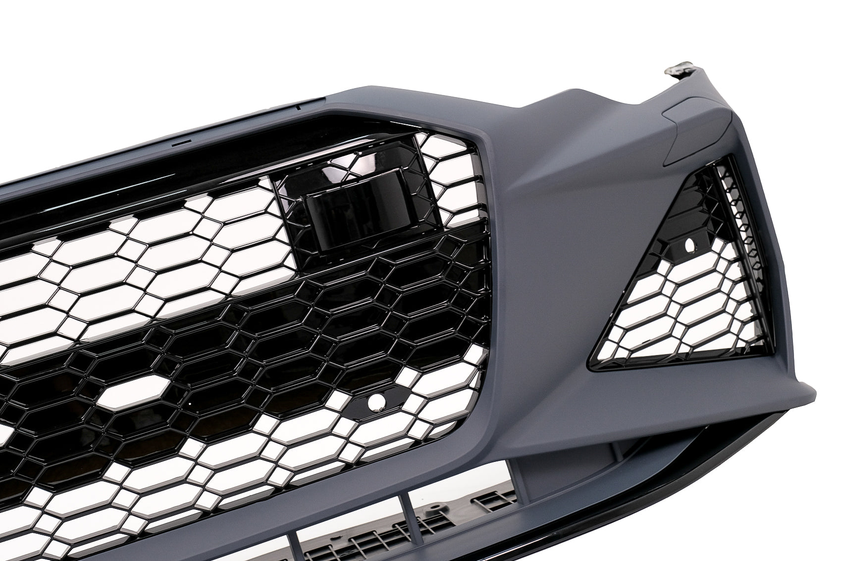 Frontstoßstange für Audi A6 C8 4K 2018+ RS6 Look Zentraler Grill Glänzend schwarz Carpartstuning Austria