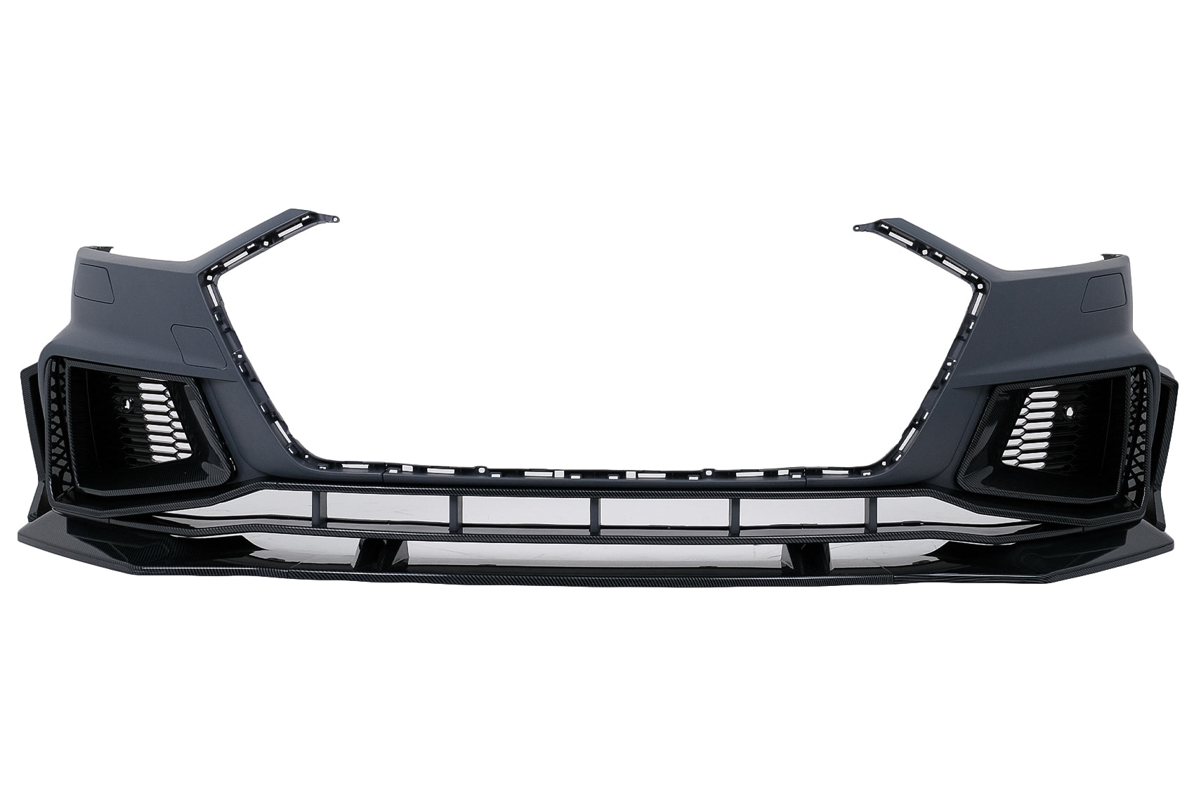 Frontstoßstange für Audi A7 4K8 2018+ Seitengitter PDC RS7 Ornamente im Carbon-Look Carpartstuning Austria