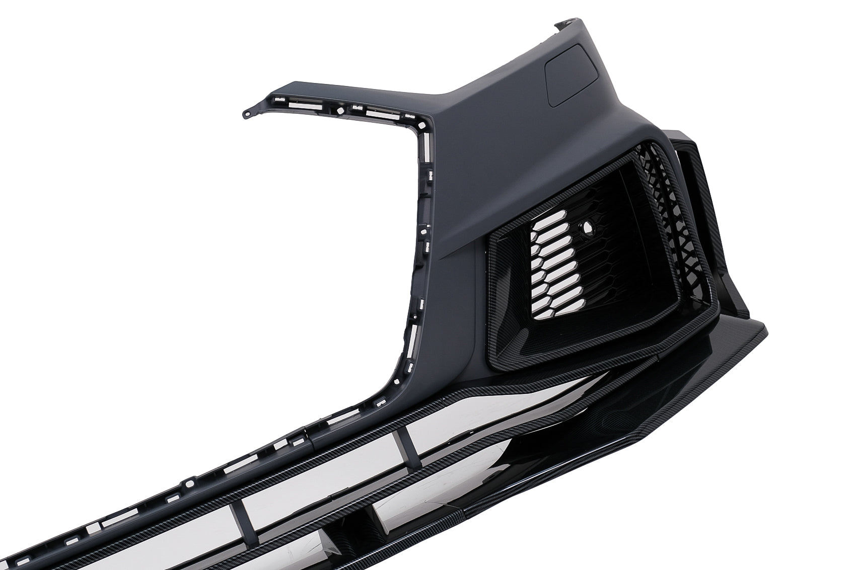 Frontstoßstange für Audi A7 4K8 2018+ Seitengitter PDC RS7 Ornamente im Carbon-Look Carpartstuning Austria