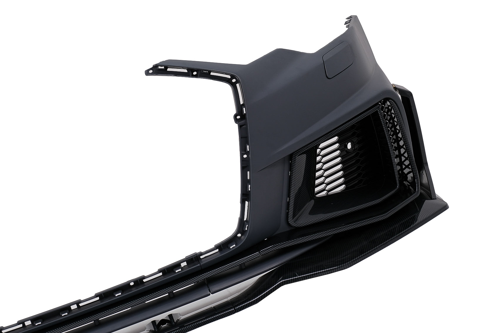 Stoßstange für Audi A6 C8 4K 2018-2022 RS6 Carbon Look Ornamente Spoilerlippensplitter Carpartstuning Austria