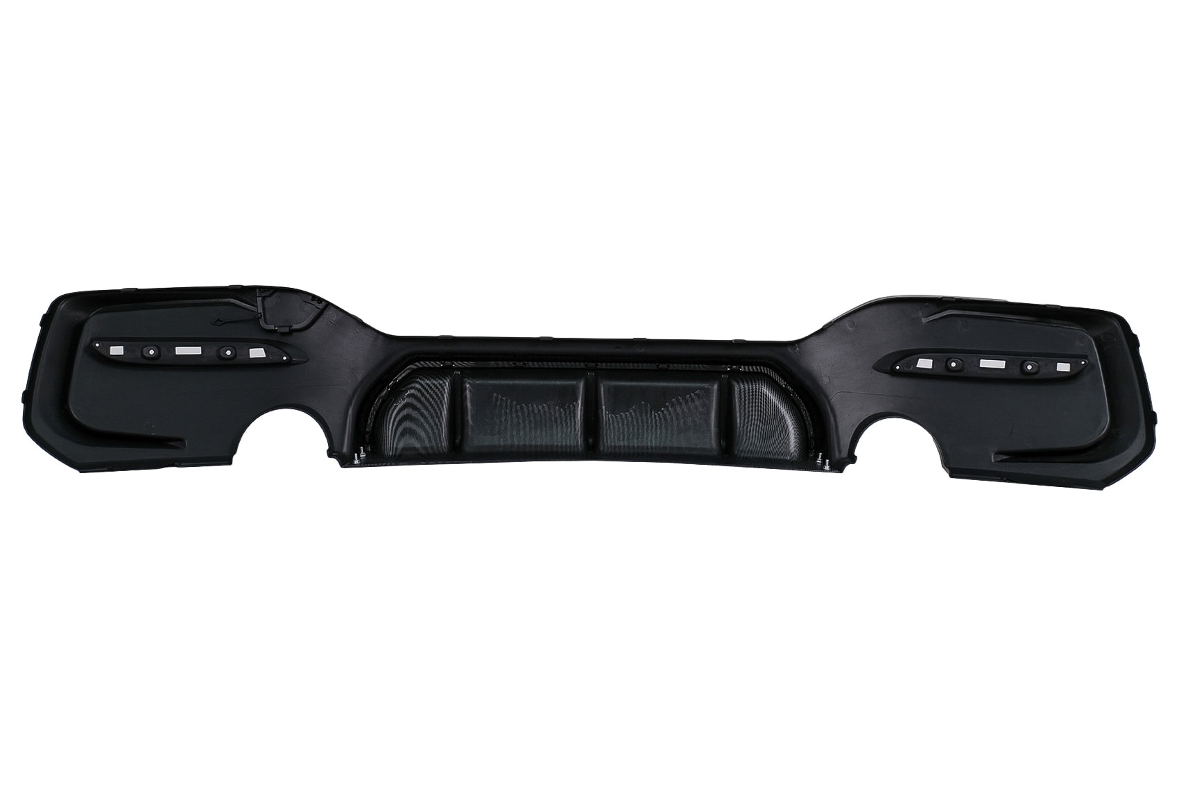 Diffusor für Heckstoßstange Doppelausgang für Einzelauspuff für BMW 1er F20 F21 LCI 2015-2019 Glänzend schwarz Carpartstuning Austria