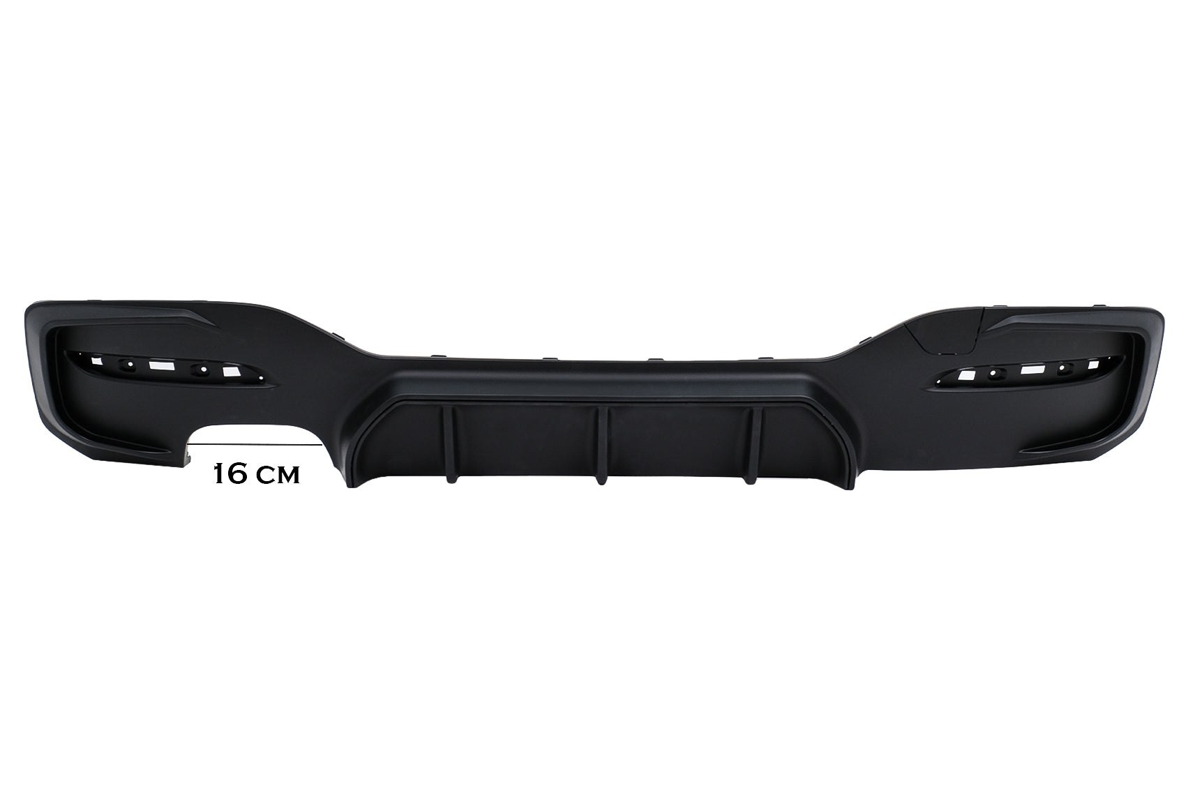 Stoßstange Diffusor Linker Doppelt Auslauf für BMW 1er F20 F21 LCI 2015-2019 Mattschwarz Carpartstuning Austria