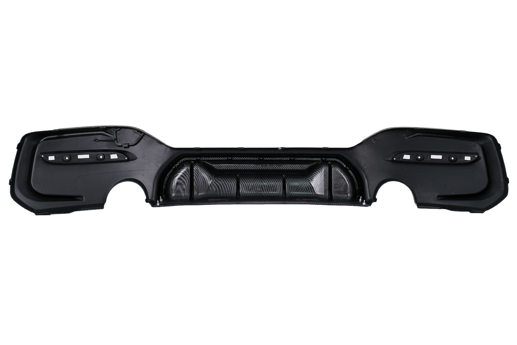 Stoßstange Luftverteiler Diffusor Zwilling Auslauf Einzel für BMW 1er F20 F21 LCI 15-19 Schwarz & Carbon Look Carpartstuning Austria