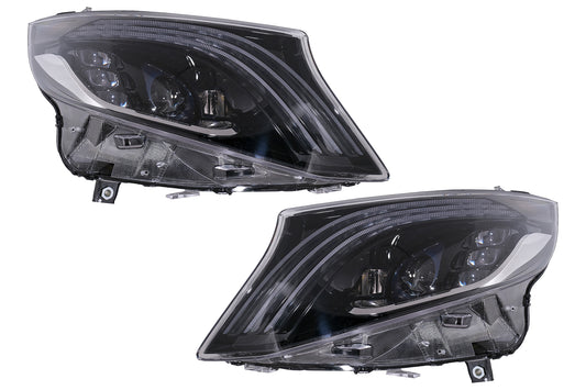 LED Scheinwerfer für Mercedes V W447 16-20 schwarz ersetzt Halogen Carpartstuning Austria