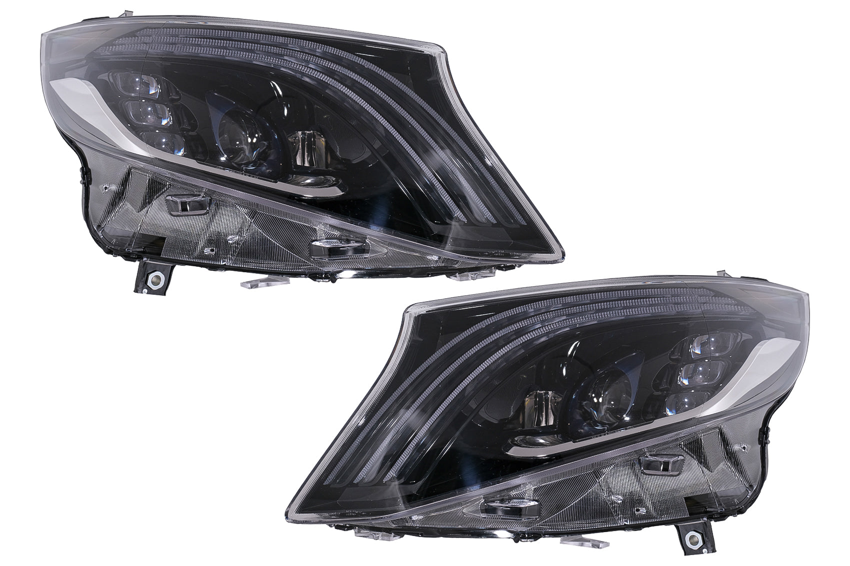 LED Scheinwerfer für Mercedes V W447 16-20 schwarz ersetzt Halogen Carpartstuning Austria
