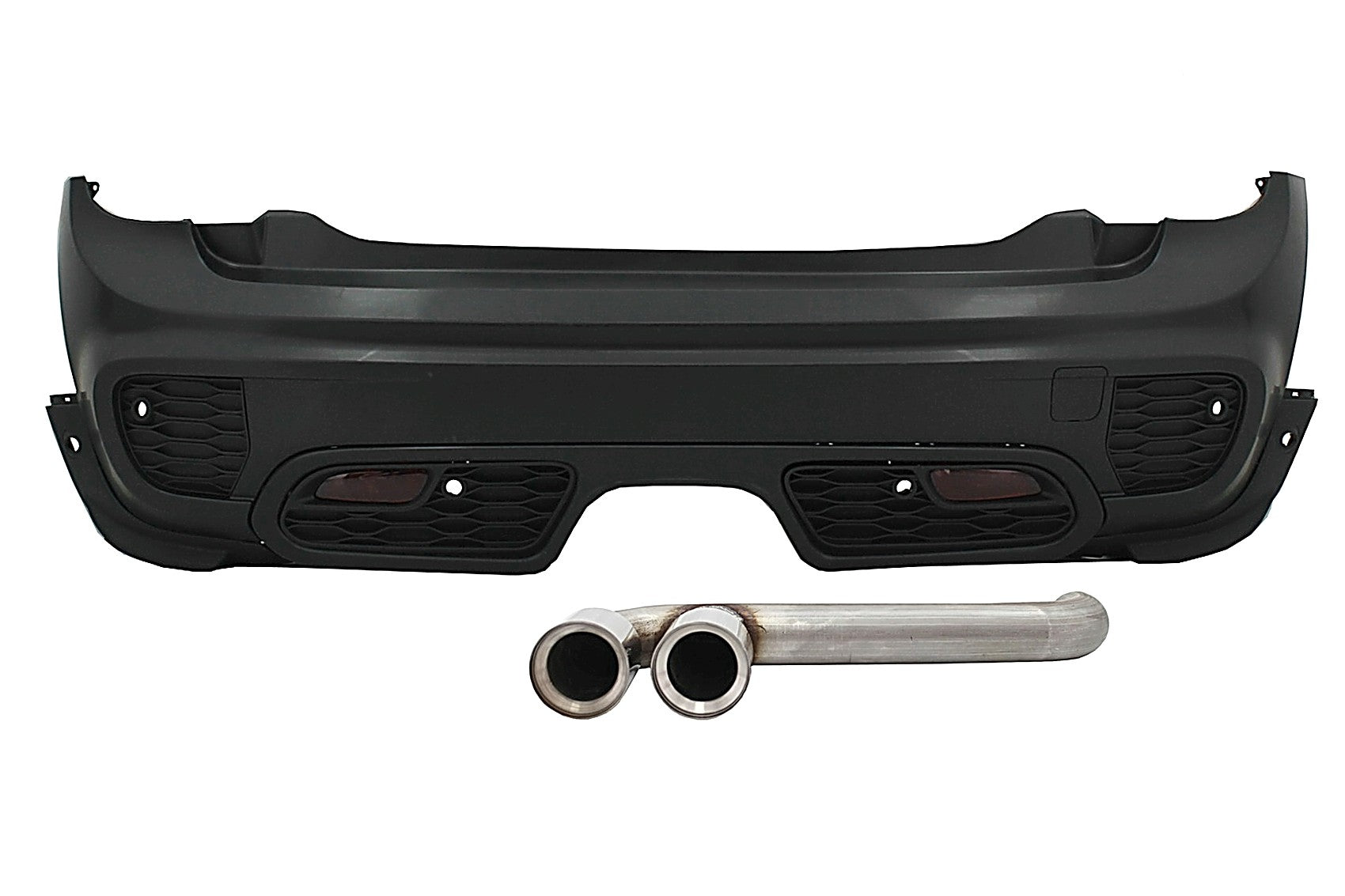 Stoßstange für MINI ONE III F56 3D 2014+ JCW Design Pipe Twin Exhaust Tip Auspuff Carpartstuning Austria