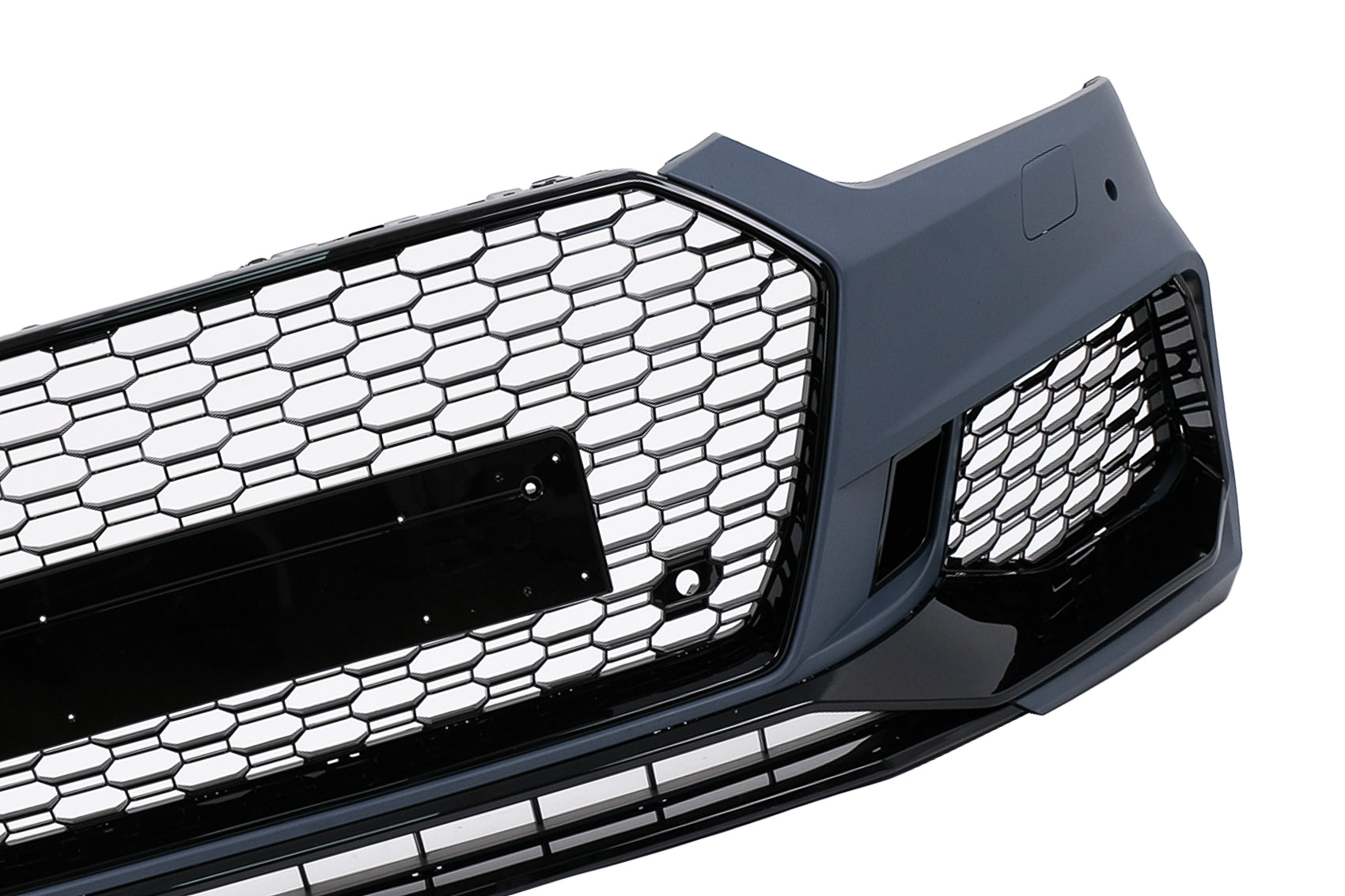 Stoßstange für Audi A5 F5 2017-2019 Quattro RS5 Look Kühlergrill Honeycomb Glossy Black Carpartstuning Austria