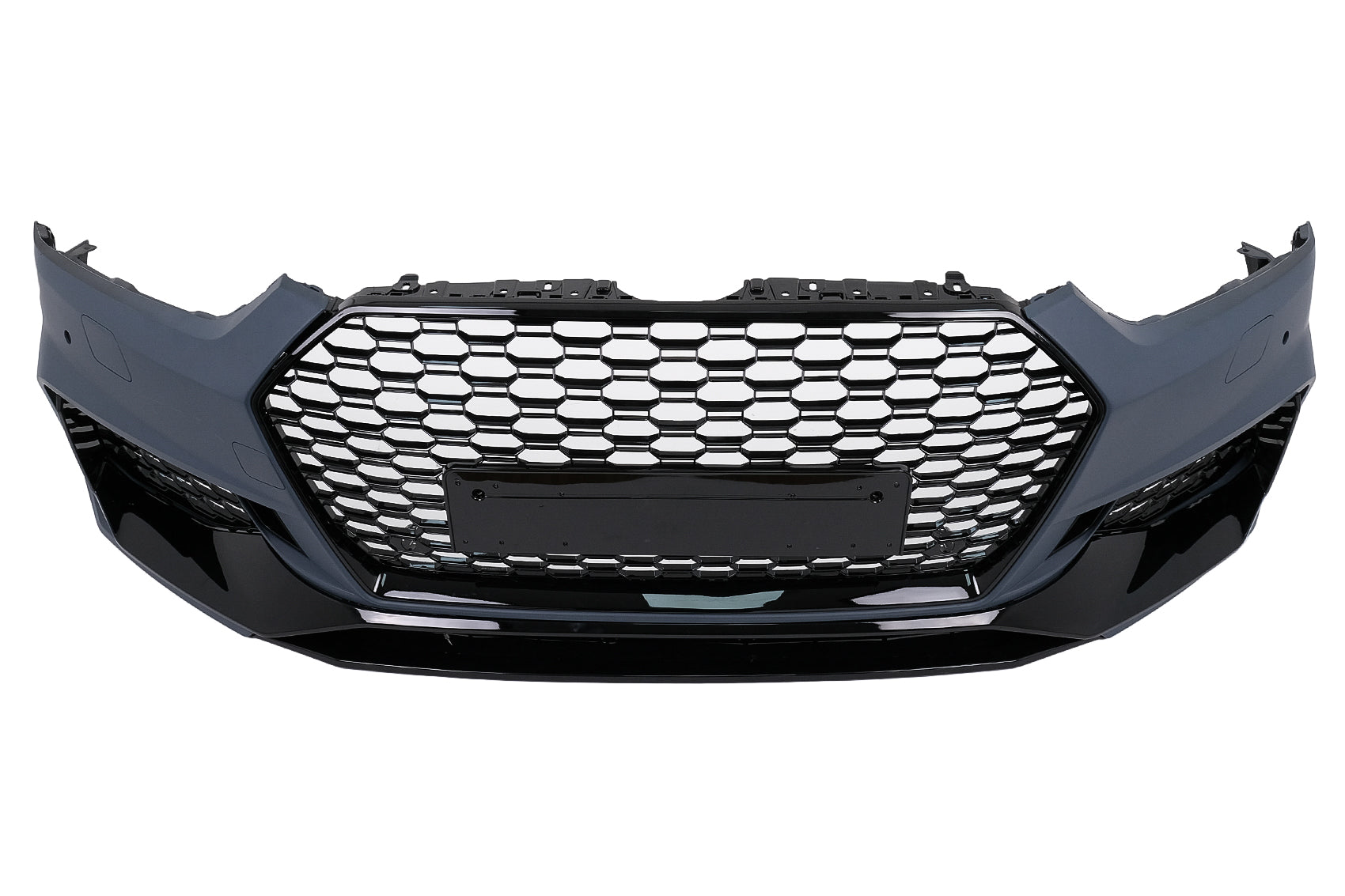 Stoßstange für Audi A5 F5 2017-2019 Quattro RS5 Look Kühlergrill Honeycomb Glossy Black Carpartstuning Austria