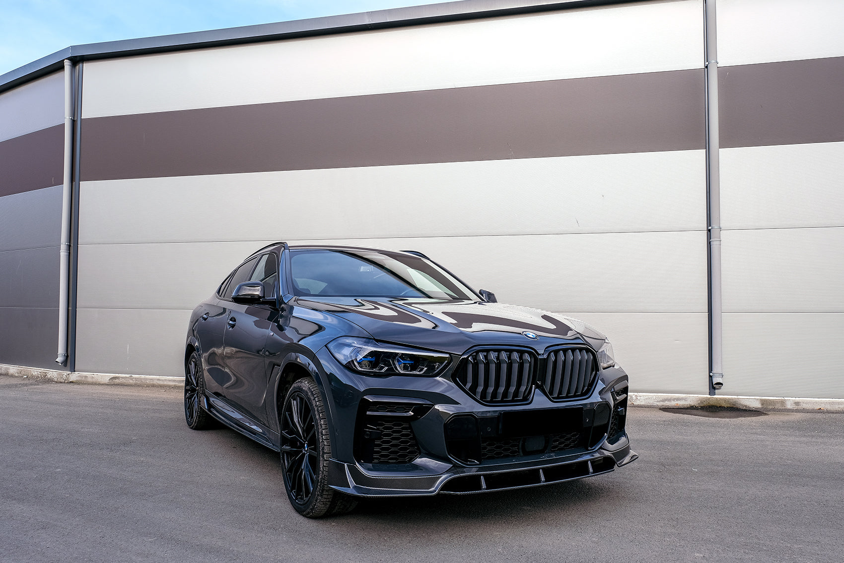 Aero BodyKit für BMW X6 G06 19-03.23 M-Tech Kohlenstofffilm Diffusor Erweiterungen Carpartstuning Austria