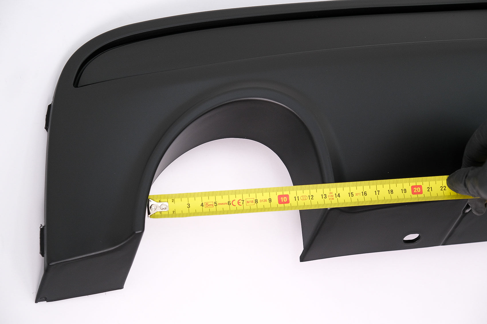 Stoßstange Luftverteiler Doppelter Ausgang Einzelauspuff für BMW 5er F10 F11 Schwarz Carpartstuning Austria