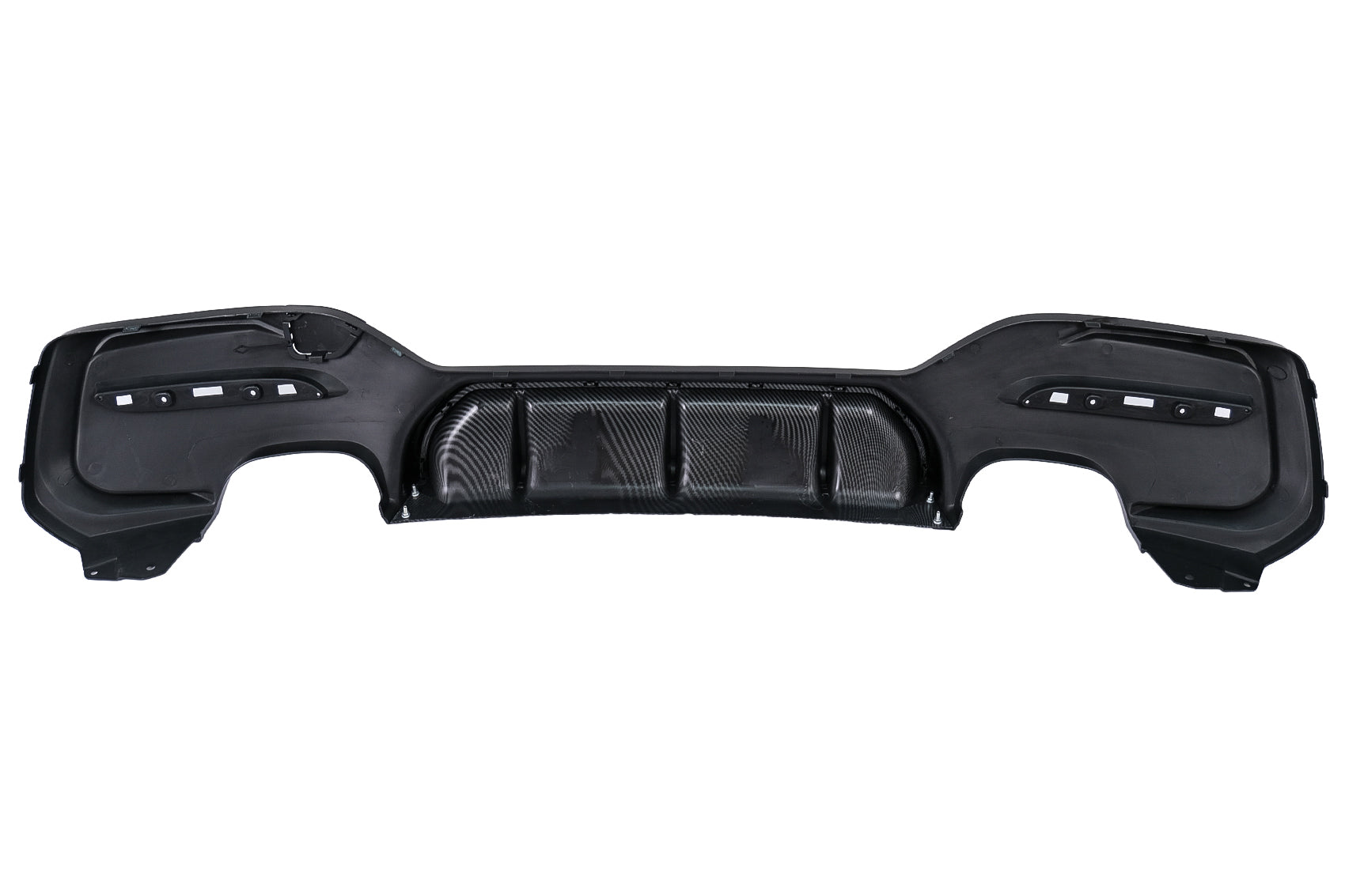 Stoßstange Luftverteiler Twin Double Outlet für BMW 1 F20 F21 LCI 15-06.19 Schwarz & Carbon-Look Carpartstuning Austria