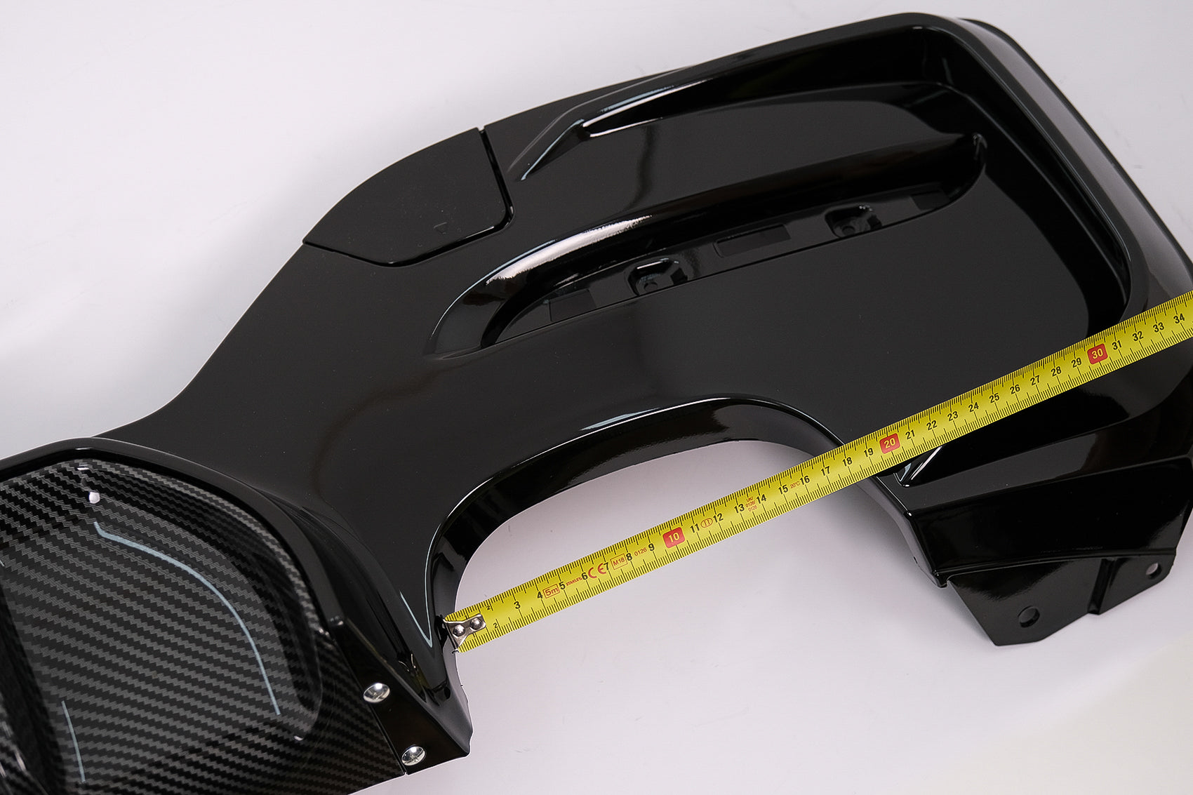 Stoßstange Luftverteiler Twin Double Outlet für BMW 1 F20 F21 LCI 15-06.19 Schwarz & Carbon-Look Carpartstuning Austria