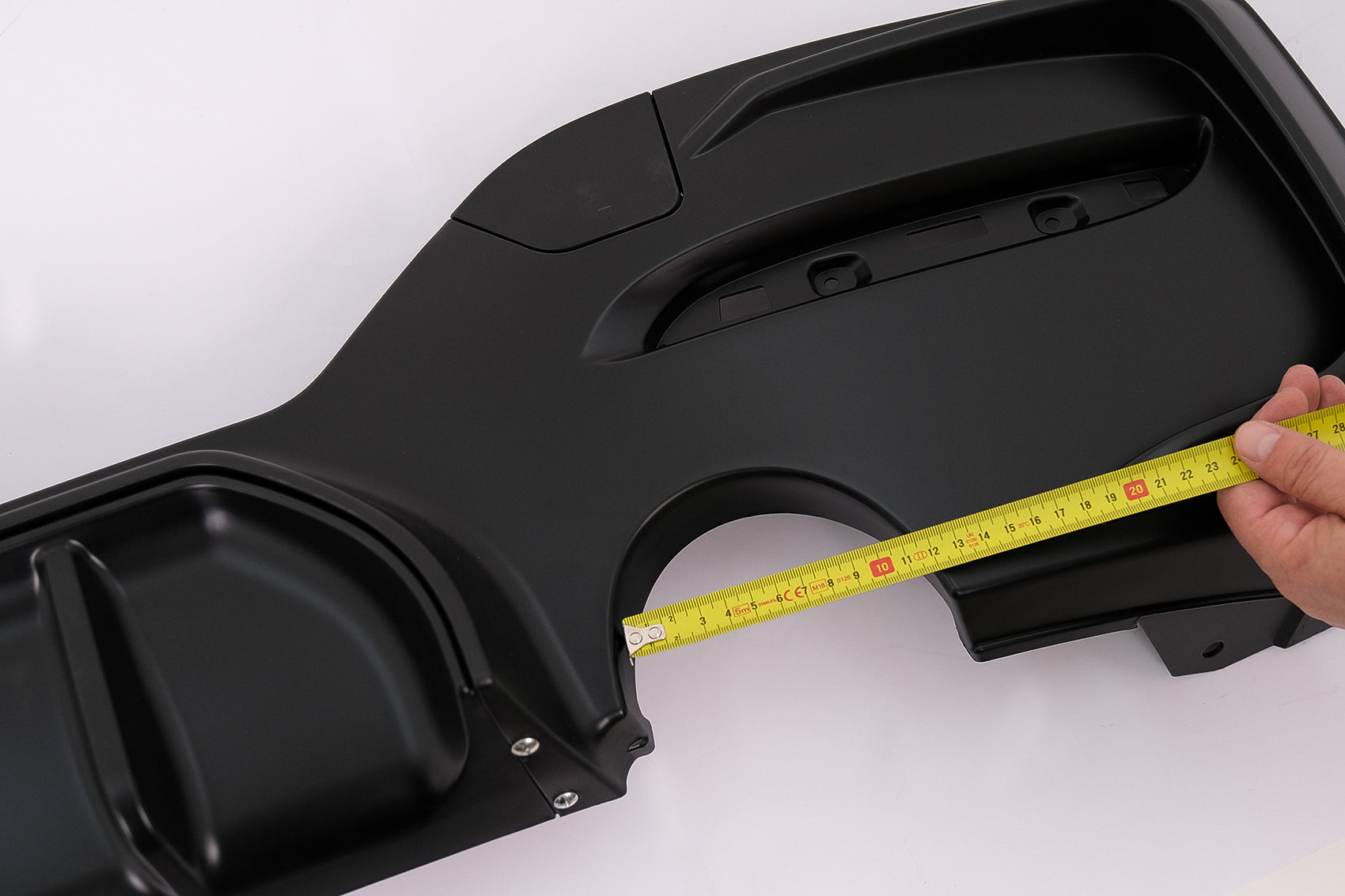 DIffusor Doppelt Auslauf Einzelauspuff für BMW 1er F20 F21 LCI 15-06.19 Mattschwarz Carpartstuning Austria