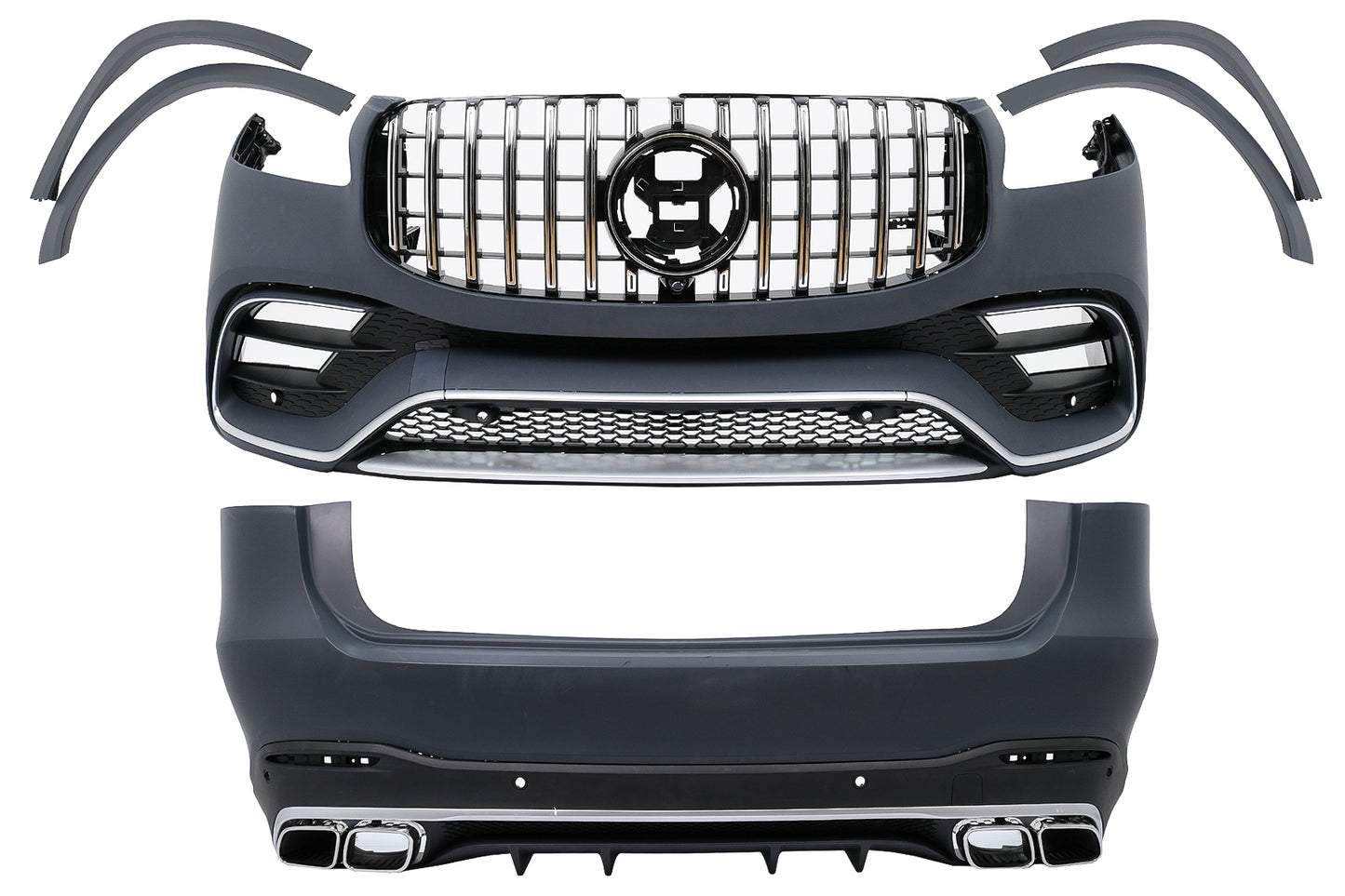 Bodykit für Mercedes GLS SUV X167 19+ Stoßstange Radkästen Endrohre Carpartstuning Austria