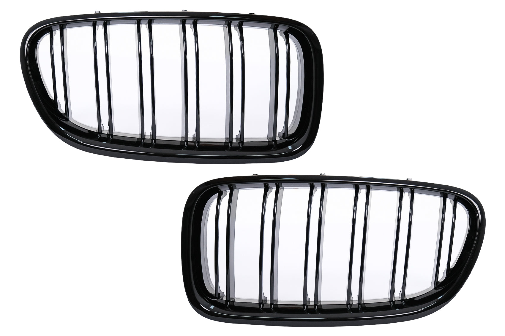 Nierengitter Kühlergrill für BMW 5er F10 F11 10-17 Doppelstreifen M-Design Glänzend Schwarz Carpartstuning Austria