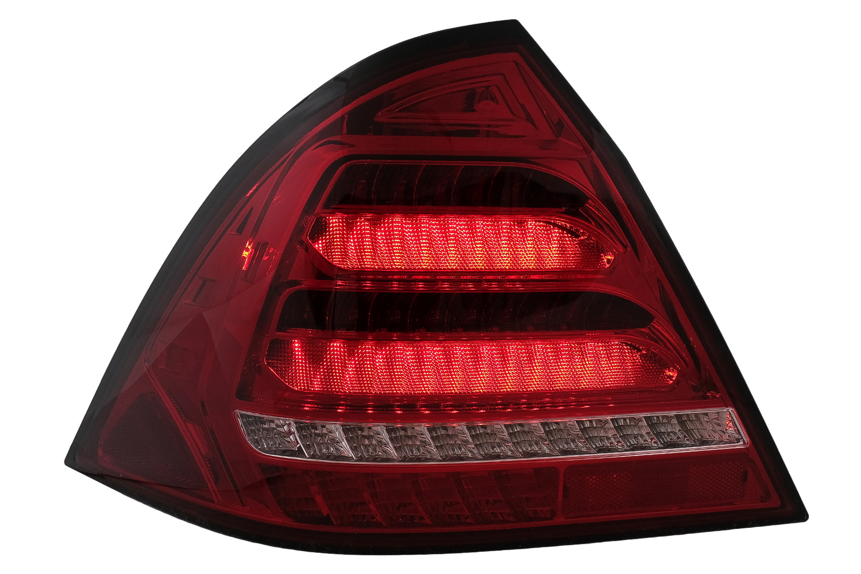 Voll-LED-Rücklichter Rückleuchten Für Mercedes C-Klasse W203 Limousine 2000-2004 Rot klar Dynamischer Blinker Carpartstuning Austria