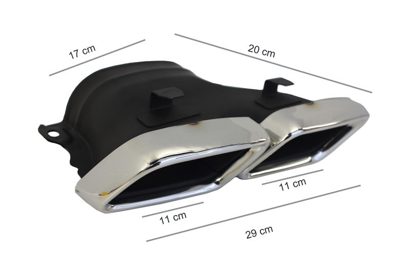Stoßstangen Luftverteiler für Mercedes E-Klasse W213 S213 Standard 16-19 Endrohre Carpartstuning Austria