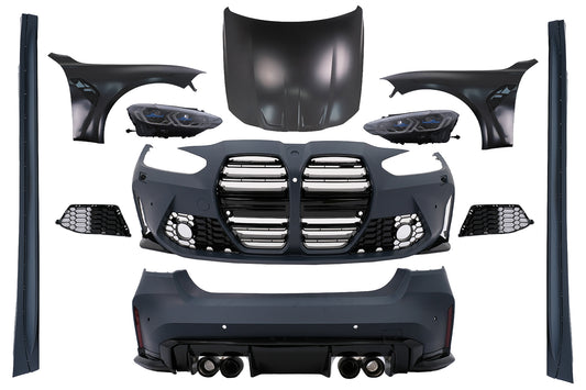 Bodykit für BMW 3er F30 Umbau auf 2021+ G80 M Design Stoßstange Scheinwerfer Carpartstuning Austria