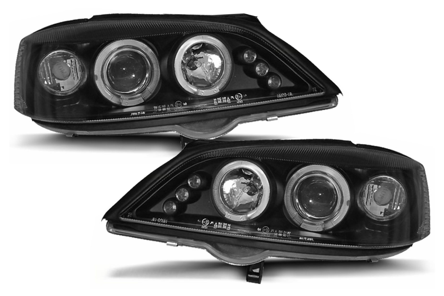 Angel Eyes Scheinwerfer für Opel Astra G 02.1998-02.2004 Schwarz Headlights Carpartstuning Austria