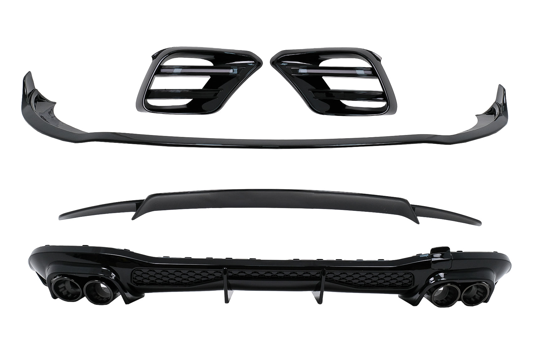 Aero BodyKit Spoiler für Mercedes S-Klasse W223 Sport Line 2020+ Stoßstange Diffusor Carpartstuning Austria