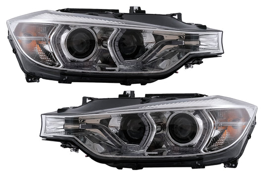 XENON-Scheinwerfer Angel Eyes für BMW 3 F30 F31 Limousine Touring 10.11-05.2015 Chrom Carpartstuning Austria