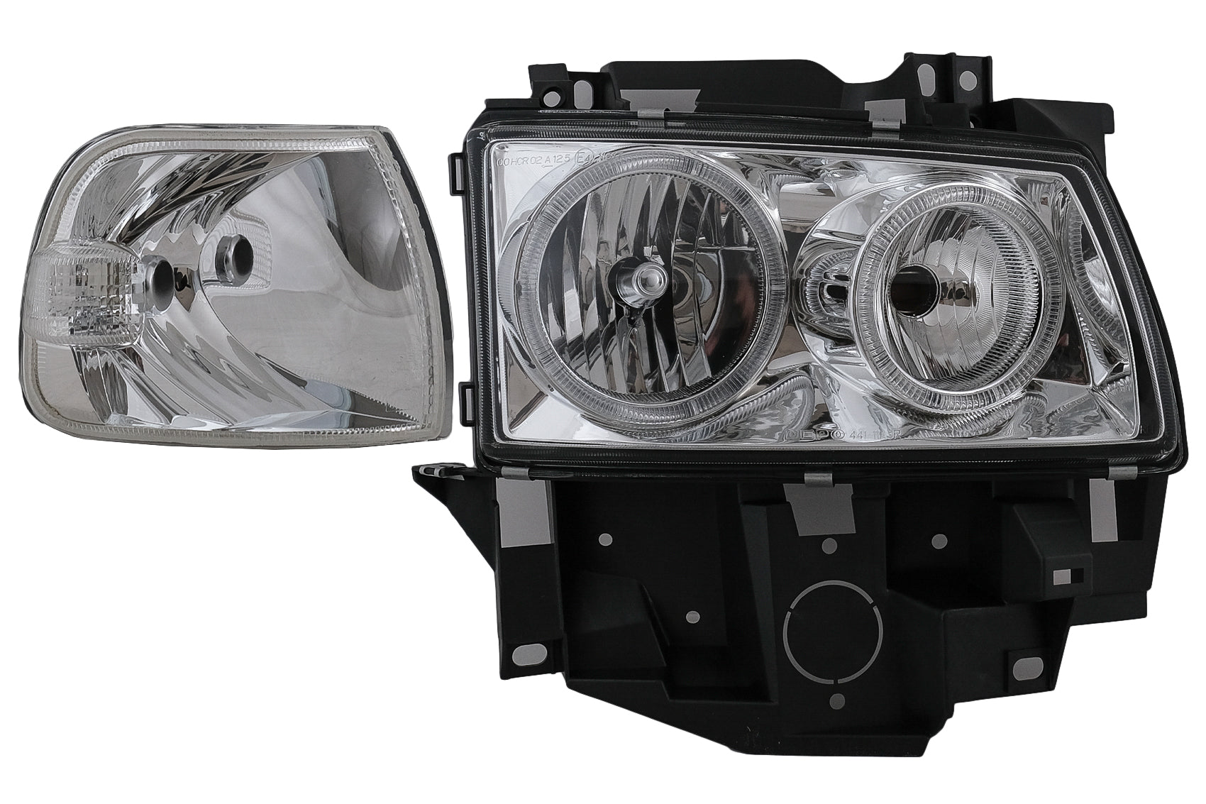 Angel Eyes Scheinwerfer für VW Transporter T4 BUS 08.1996-03.2003 Chrom Headlights Carpartstuning Austria